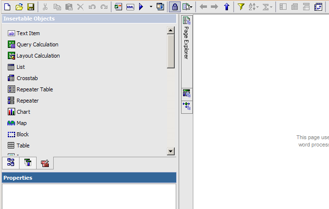 create an empty report