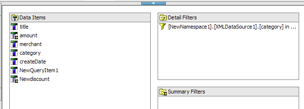 new filter with parameter was added to report query