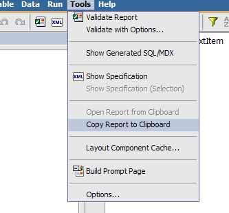 save report specification