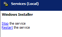 windows installer started