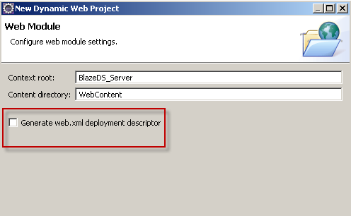 no generate web.xml